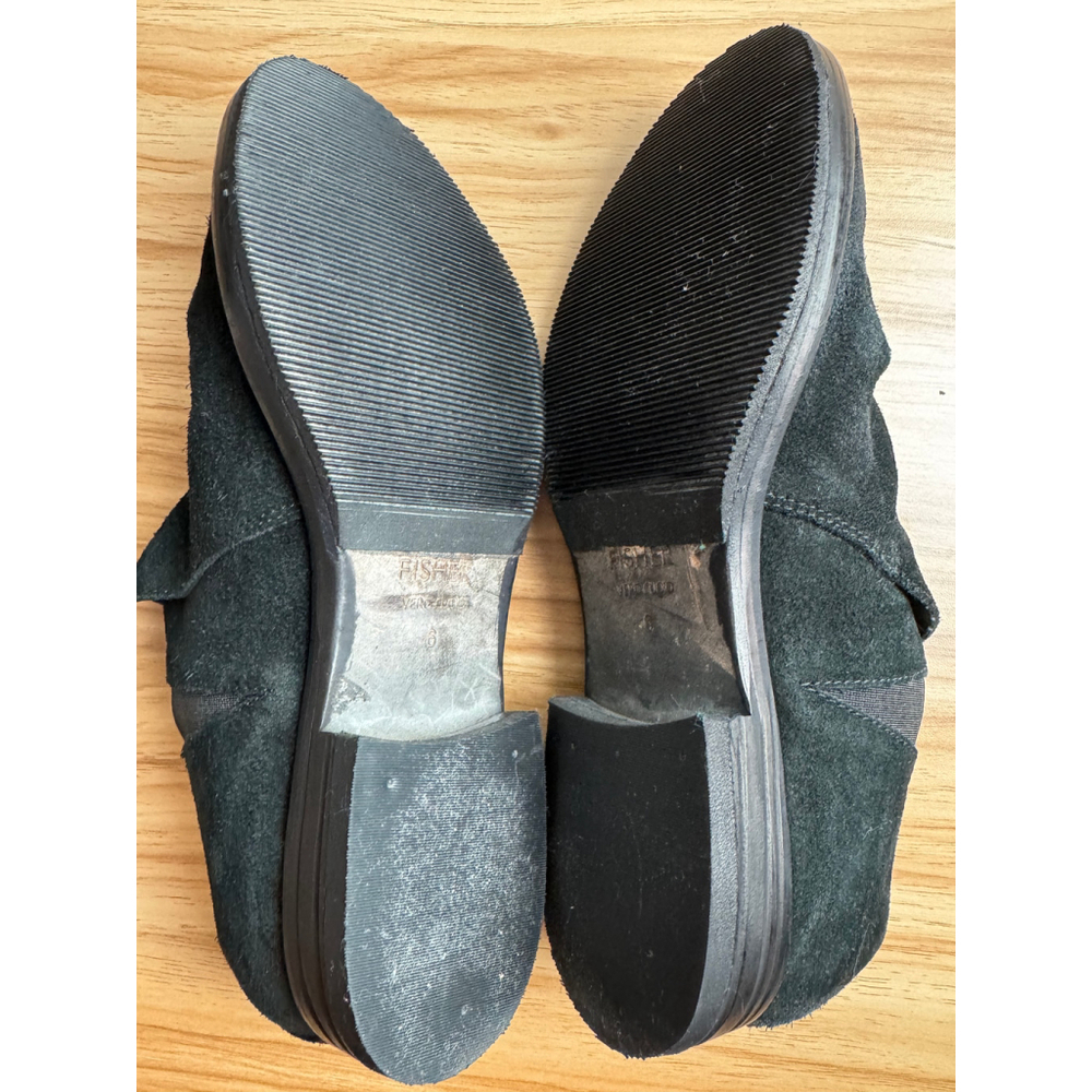 Women's Eileen Fisher Black Suede Ankle Boots Size 6 - Picture 4 of 6